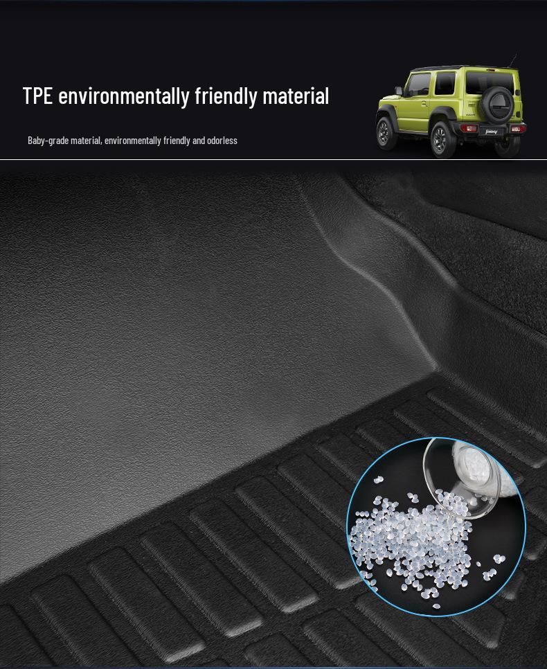 Jiminy Suzuki Jimny TPE Floor Mats - High Edge, Wear-Resistant, Waterproof, Left/Right Hand Drive Compatible, Carpet Surface.