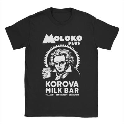 Men's A Clockwork Orange Moloko Plus T Shirts  Cotton Clothes Vintage Short Sleeve Round Neck Tees Graphic T-Shirt