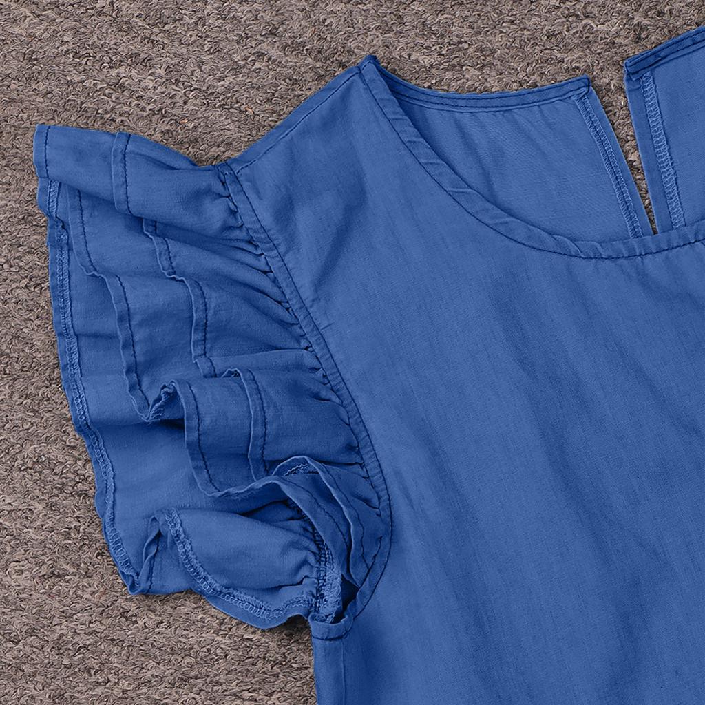 Women Casual Summer Sexy  Long-Sleeve Loose Thin Denim Dress