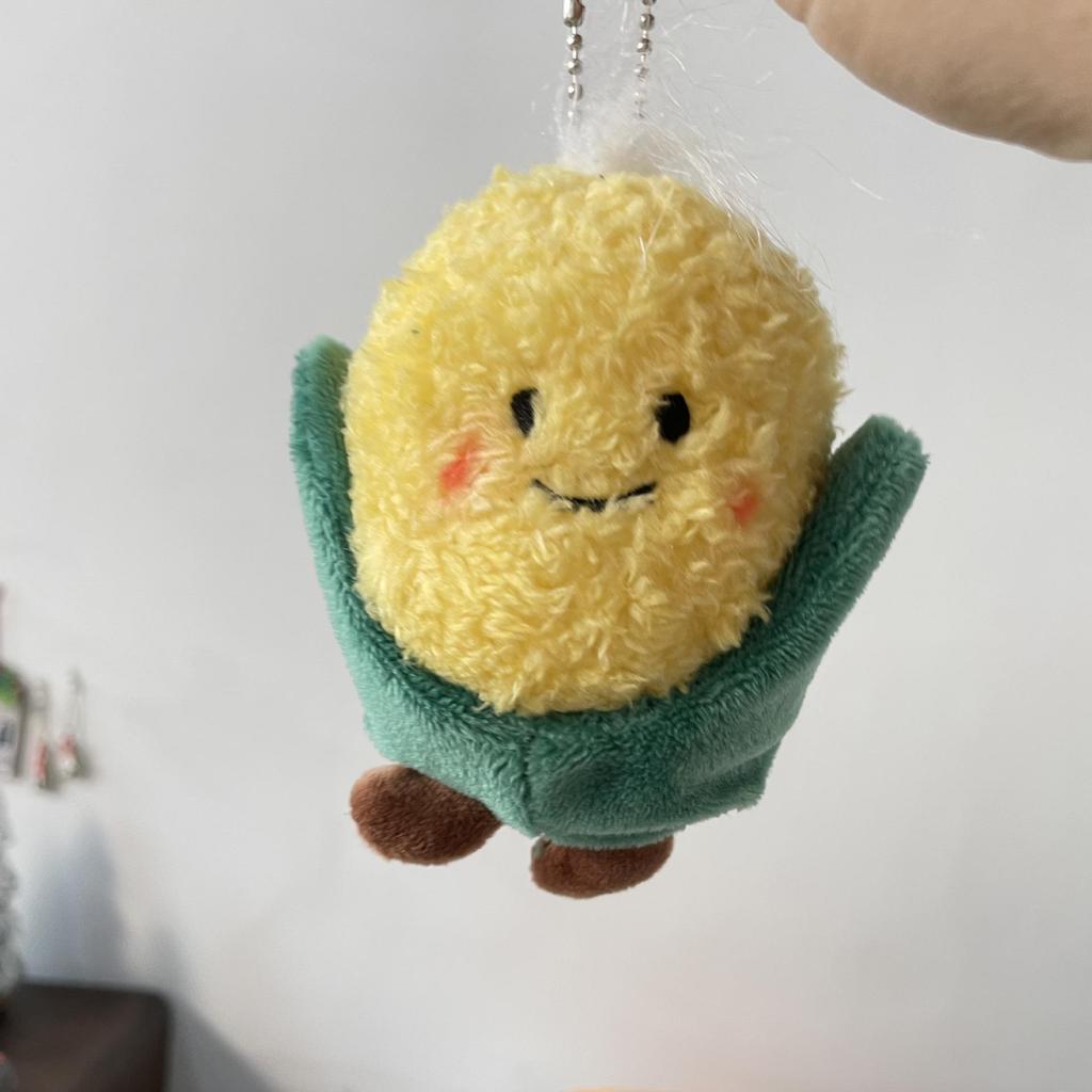 Roztomilý Kreslený Hamburger a Hranolky Plyšový Batoh Přívěsek na Klíče Panenka