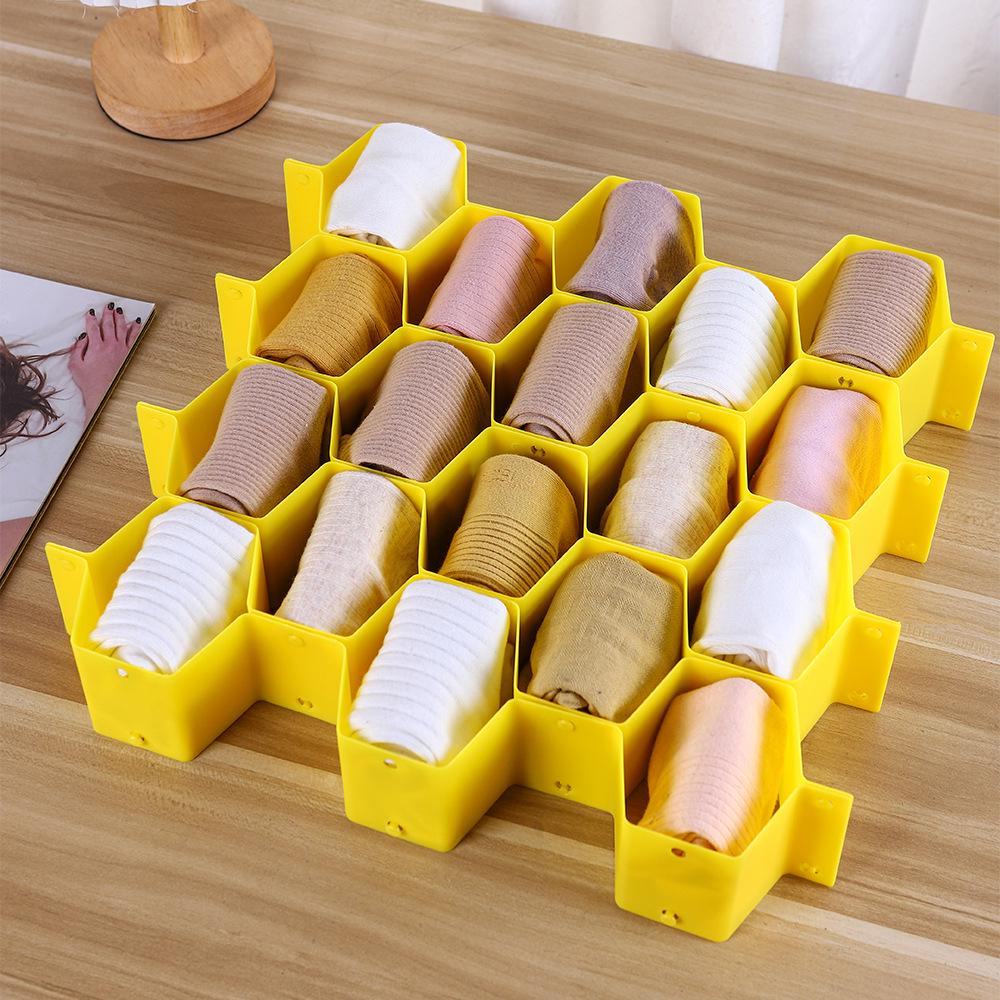 Honeycomb Drawer Dividers for Socks, Cosmetics & Underwear Organizer