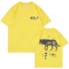 Funny Wolf Anatomy Graphic T-shirt Unisex Women Casual Oversized Short Sleeve T Shirts Unisex's Vintage Cotton T-shirts Unisex Streetwear