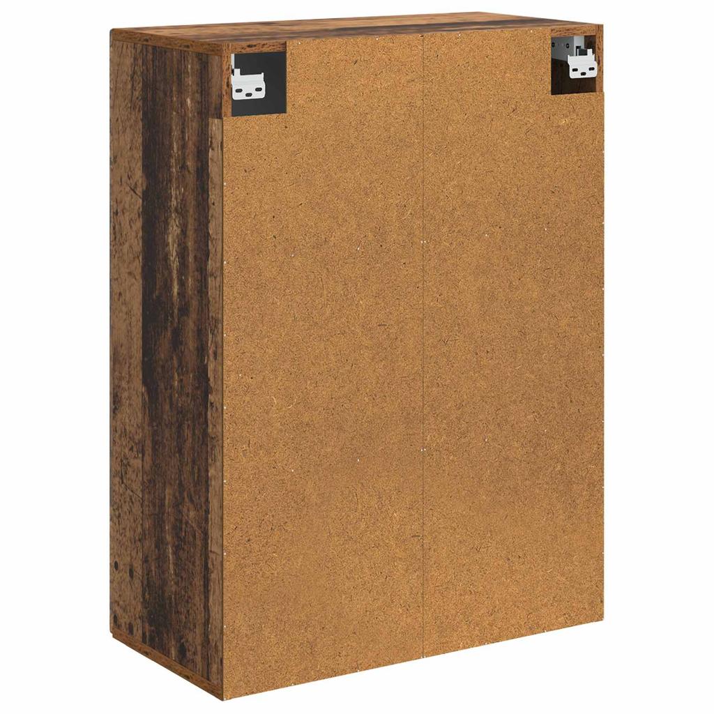 Wall Mounted Cabinet in Vintage Wood Look 66 x 34.5 x 90 cm Engineered Wood