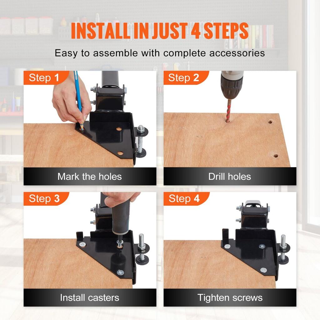 Mobile Base Heavy Duty Universal Stand 400 Lbs Capacity For Tools Machines