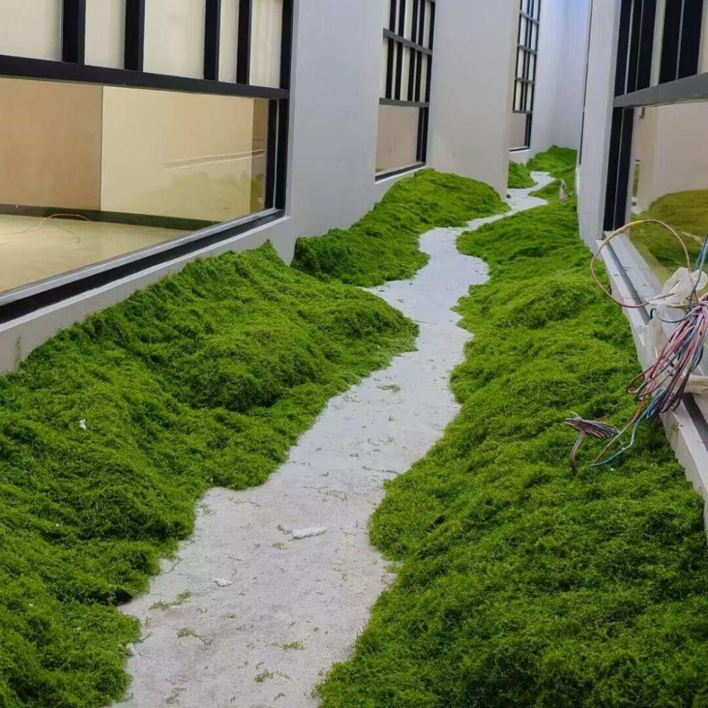 DIY Artificial Grass Rug Lifelike Durable Fake Moss Lawn No Watering Realistic Fake Green Grass Mat Home Decoraion