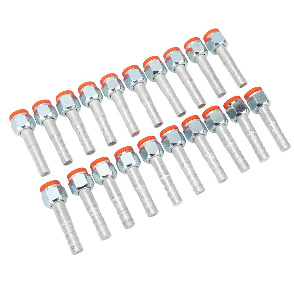 20PCS Air Conditioning Hose Barb Fitting Straight Aluminum High Strength Universal for Cars Trucks 5 8in