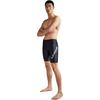 Li Ning Swimming Series Letter Mid Waist Straight Leg Swim Shorts Men swimwear Black ASLT087-1