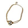 Used CHANELchoker Gold/black Metal Women