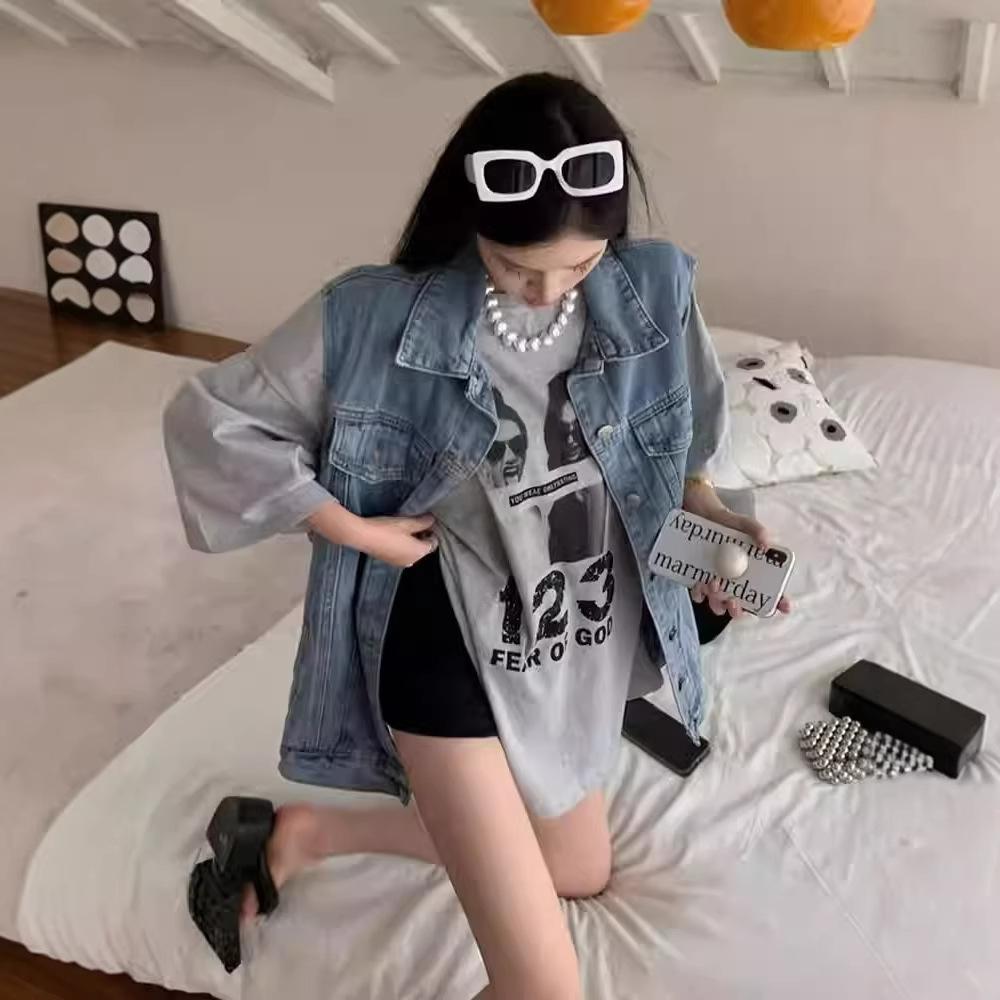 Trendy Retro Cotton Unisex Short Sleeve T-shirt, Plus Size & Loose Fit, Harajuku Hong Kong Style