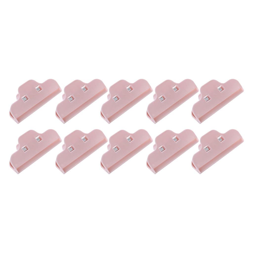 10PCS Food Sealing Clip Tight Damp Proof Multipurpose Easy To Use Snack Bag Sealer Clip for Kitchen Pink