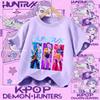 Summer KPop Demon Hunters Kids Girls Boys T-shirt Children's Clothing T Shirt Casual O-Neck Short Sleeve Tops