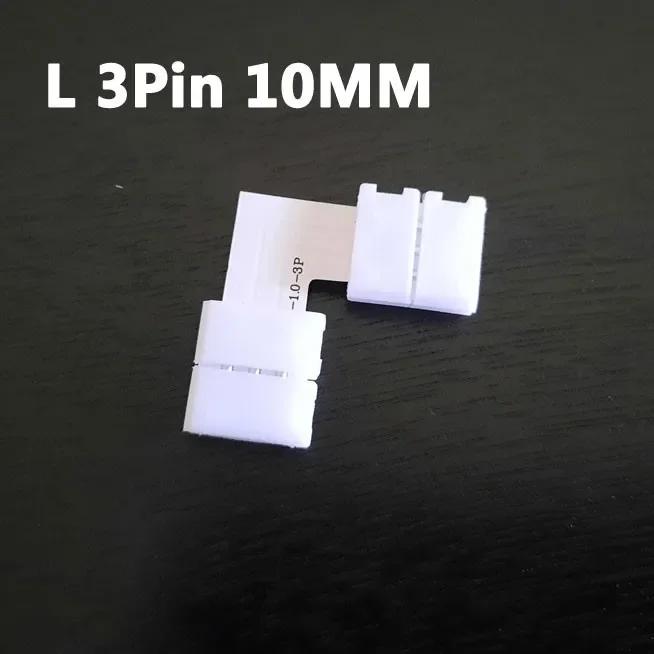 5PCS 2 Pin 3 Pin 4 Pin 5 Pin T/L Shape 8MM 10MM LED Strip Connector for RGB SMD 5050 2835 LED Strip Light Connector