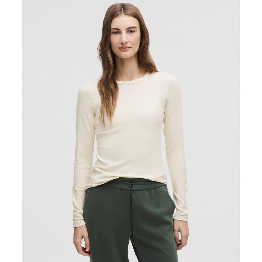 

Lululemon Hold Tight Long Sleeve Shirt Light Ivory 8