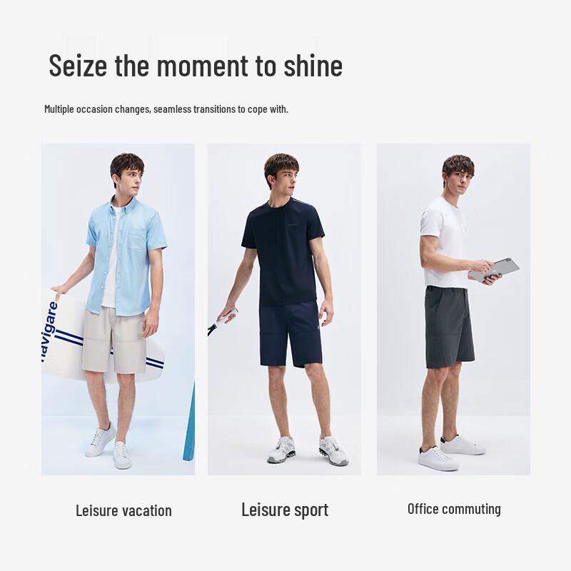 Navigare Men's Summer Casual Straight Fit Shorts