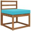 Outdoor Sofa Cushion Turquoise 60 x 60 x 8 cm Polyester