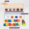 1 Set Color Sort Toys Shape Pairing Puzzle Set Cognition Ability Multifunctional Color Sort Toys for Toddlers