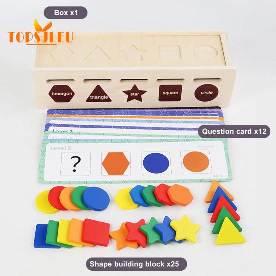 1 Set Color Sort Toys Shape Pairing Puzzle Set Cognition Ability Multifunctional Color Sort Toys for Toddlers