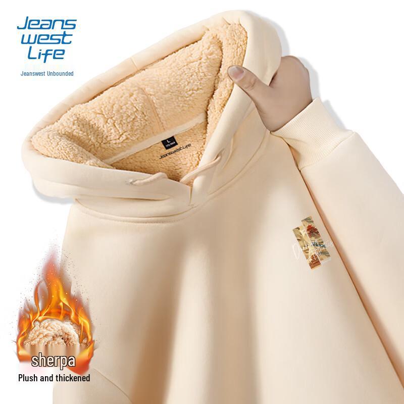 

Jeanswest Men s Dunhuang Print Fleece Hoodie 3XL