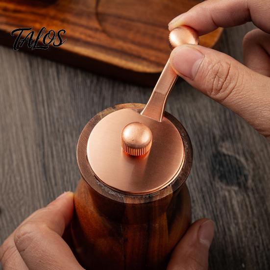 Acacia Wood Pepper Mill Manual Grinder Modern Hand-Cranked with Body Ceramic Blade Herb Metal Handle Blades Retro Salt for Kitchen Spice Container
