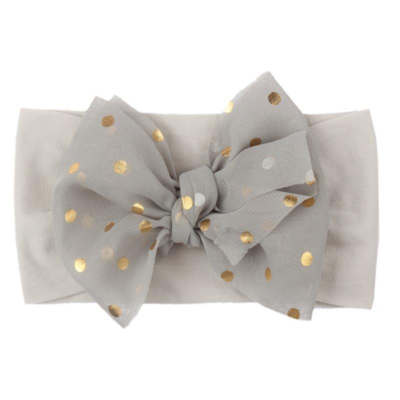 Neues Baby Nylon Haaraccessoires Stirnband, Kinder Bronzing Schleife Nahtloses Breitkrempiges Kopftuch, Baby Stirnband