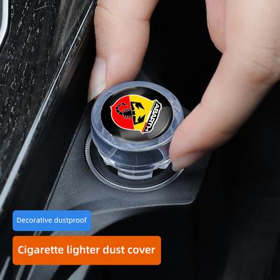 Car Cigarette Lighter Cover DustProof Decoration Cap For Fiat Abarth Argo Croma Albea Uno Tipo Palio Viaggio 500 Ducato Pondo FR