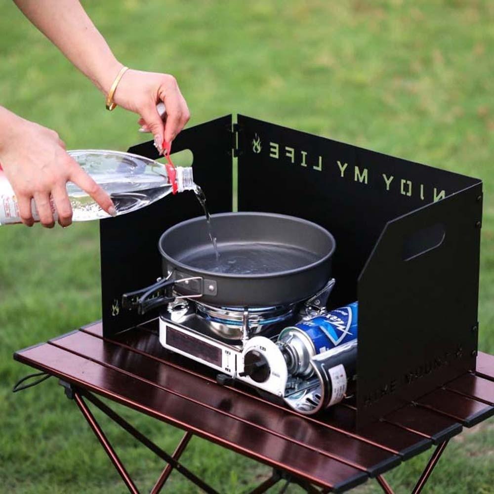 Compact Cookware Windshield Tri-fold Cooker Wind Protection Stove Wind Shield  Household