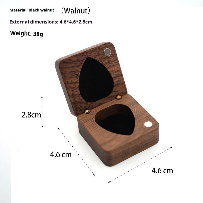 Pick Storage Box Plectrum For Acoustic Guitar Plectrums Electric Wood Picks Solid Unique