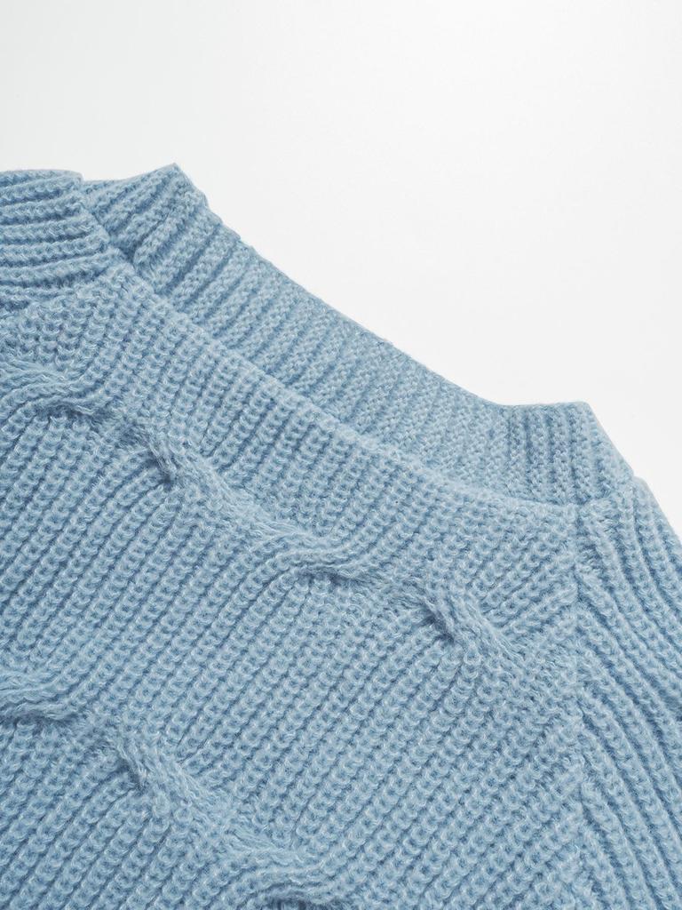 Kardigan dzianinowy damski w stylu małego zapachu - Kolekcja Wiosna, Jesień, Zima 2025