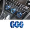 Blue Aluminum Console AC Switch Button Trim Fit For VW Golf MK7 MK7.5 2014-2019