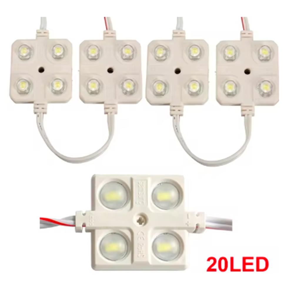 

2024 20 светодиодных автомобильных фонарей на крышу, внутреннее потолочное освещение для фургона, грузовой автомобиль, внутренняя лампа для кемпера, лодочного прицепа, грузовика, Вирджиния 3.7 x 3.7 cm белый