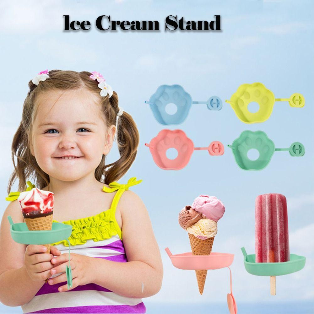 Creative Ice Cream Stand Drip-proof Popsicle Rack Portable Popsicle Holders  for Kids