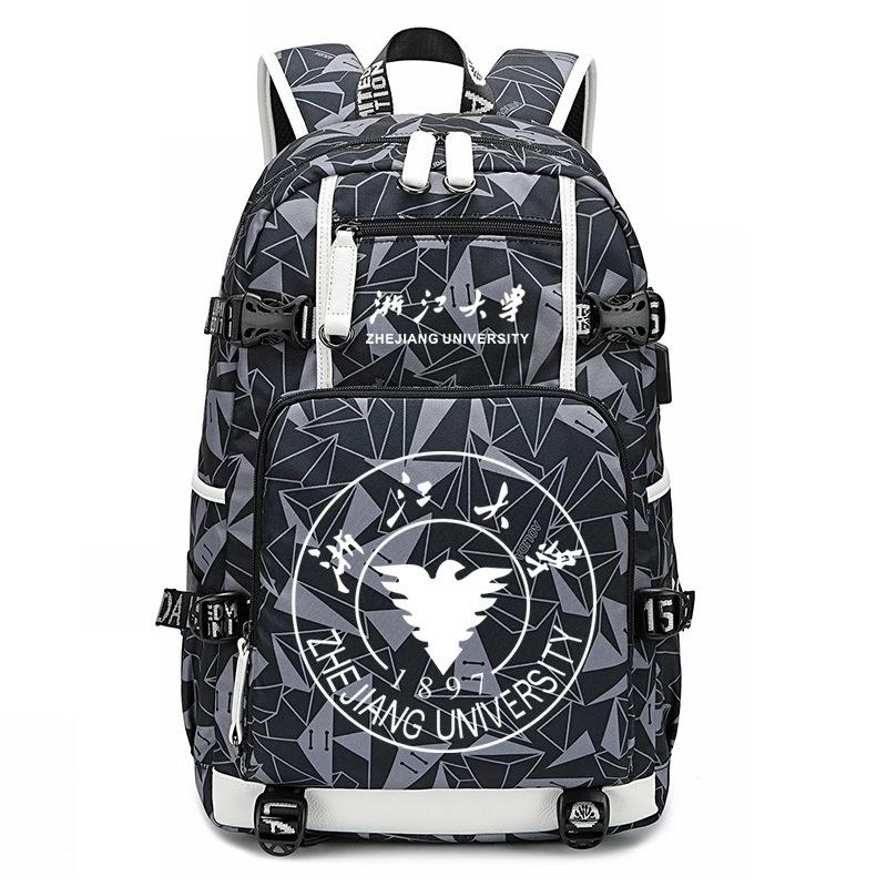 Famous school badge, college commemorative schoolbag, college style leisure backpack