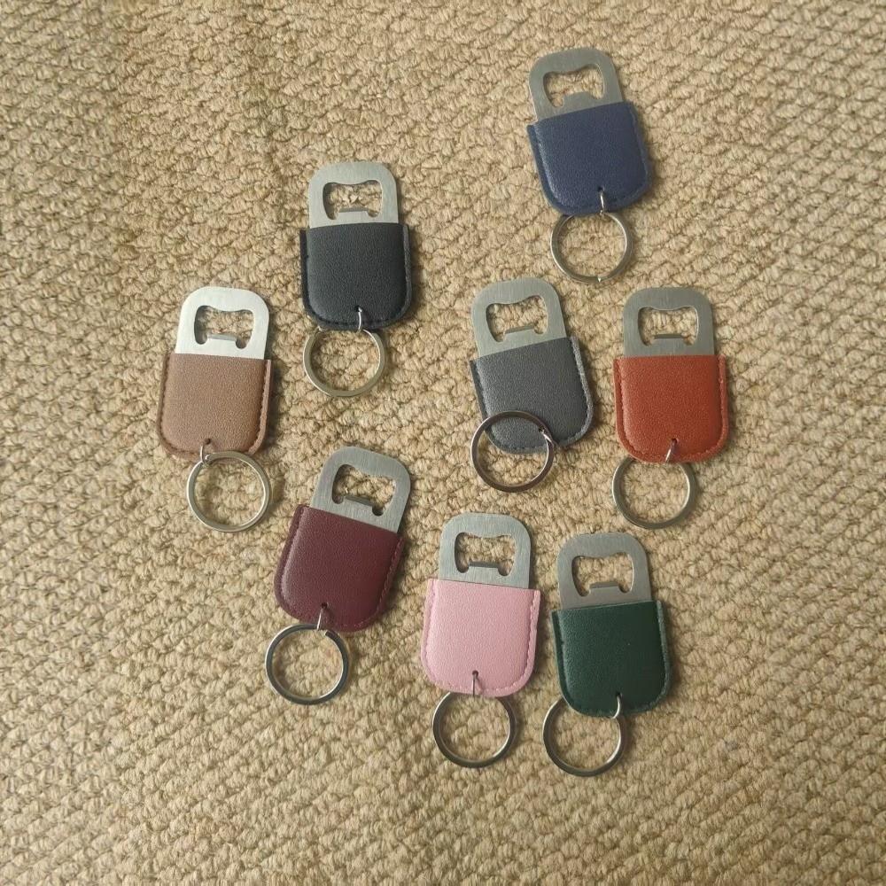 Stainless Steel Keychain Bottle Opener Portable Beer Cap Opener Key Ring  Home Bar Accessories