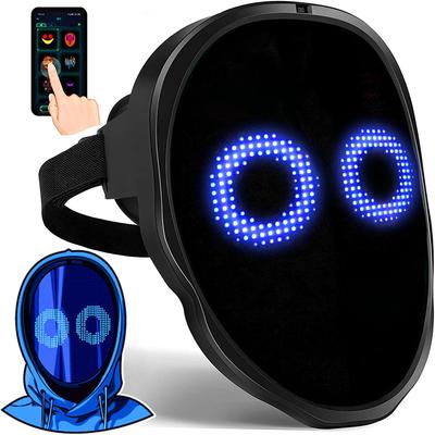 Máscara LED con Control por Aplicación Bluetooth Programable Transformación Facial Iluminada Máscara LED de Halloween