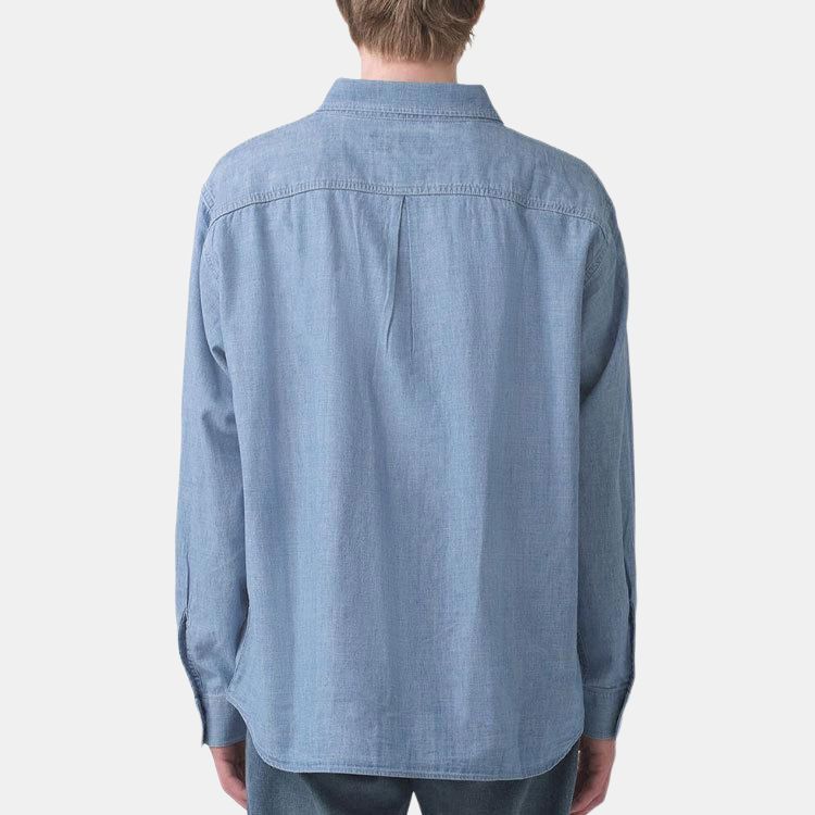 Levis Bluetab™ Series Button-Down Long Sleeve Shirt With Double Chest Pockets Men shirts Light-Indigo 001LH-0000