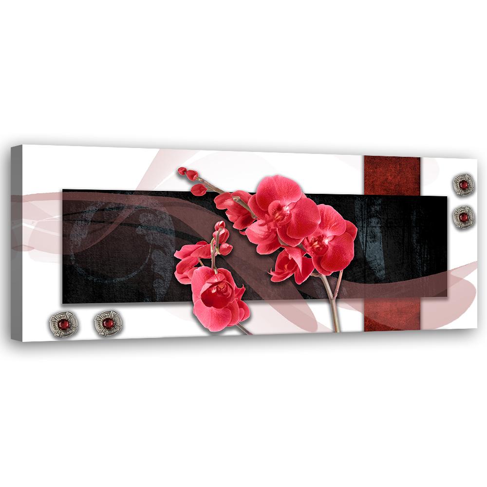 Canvas print, Red Orchid Abstraction