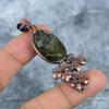 Third Eye Chakra Labradorite Gemstone Boho Electroformed Pendant Jewelry Copper VP-11
