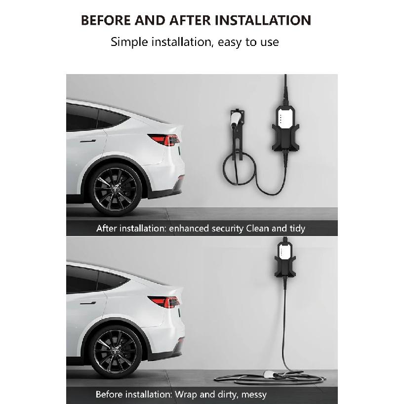 EV Charger Cable Wall Mount Holder For Tesla Model 3 Y 2025 Accessories Charger Holder Connector Bracket For Model S X 2024