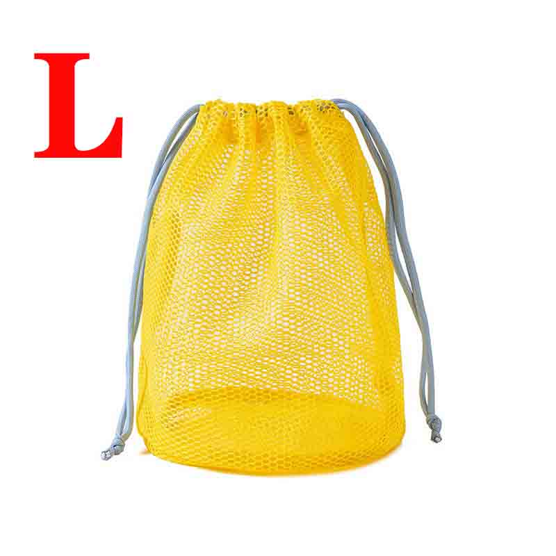 1PC Mesh Drawstring Pocket Portable Drainage Storage Bag Swimming And Bathing Bag Foldable Travel Storage Bag Grooming Bag