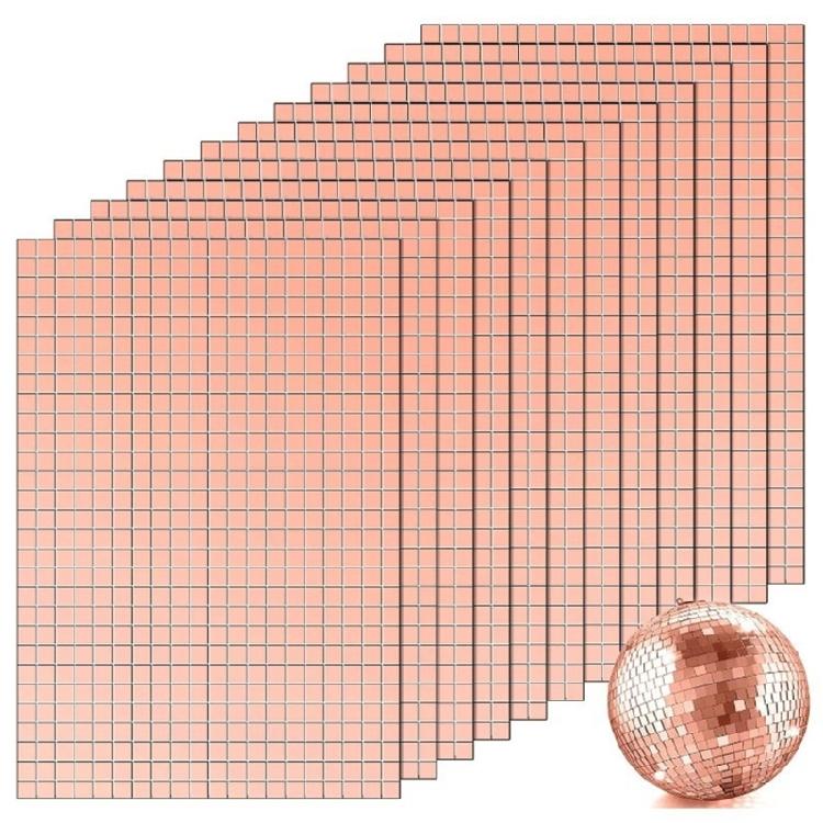 Self Adhesive Mirror Tiles 10x15cm Size with 5x5mm Tiles for DIY Projects and Home Decoration Elegant Wall Sticker