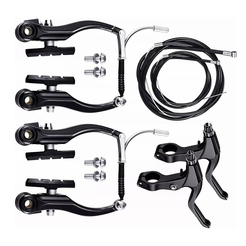Aluminum Alloy Mountain Bike V Brake Set Front And Rear Black Riding Accessories for Mountain And Road Bikes
