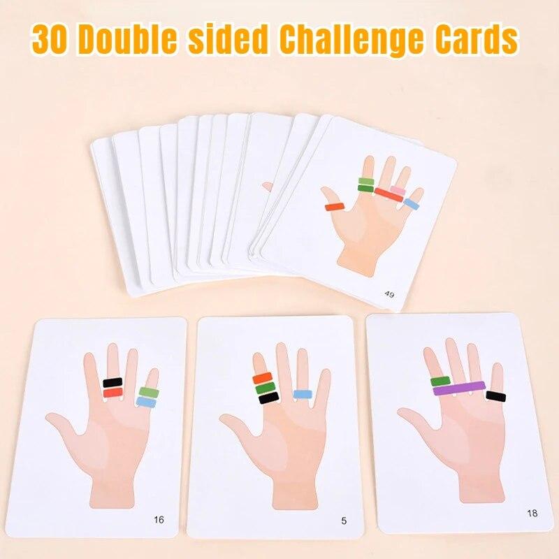 Finger Ring Match Game Educational Toys for Children Color Cognition Hand-eye Coordination Sensory Parent-child Montessori Gift