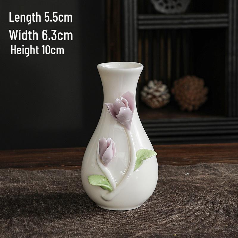 New Handmade Ceramic Pinch Flower Vase for Floral Arrangement and Home Decor