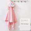 105x150cm Kids Bath Towel Hooded Cape Bathrobe Wearable Winter Coral Fleece Bath Wrap Soft Children Wearable Poncho Animal Type