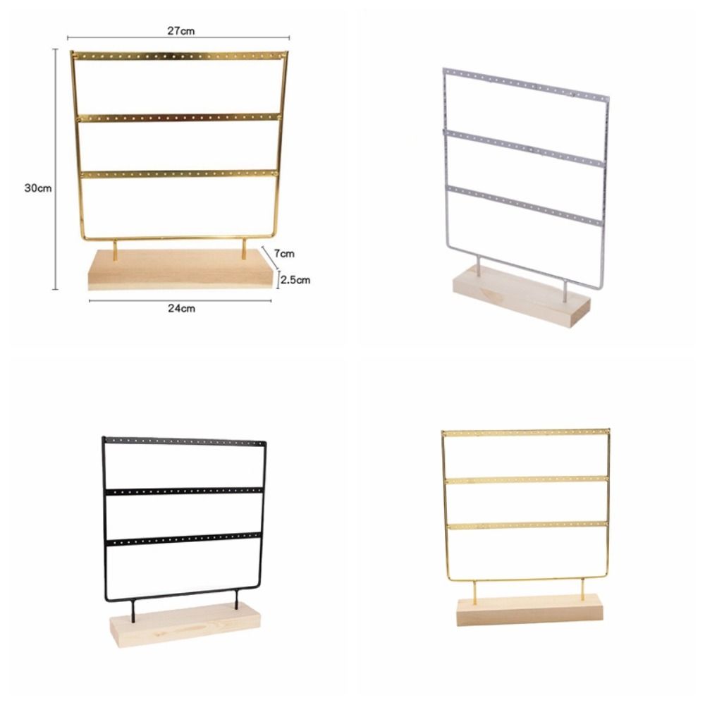 3-Tier Earring Display Holder Metal Ear Stud Rack Earring Organizer Jewelry Holder  Gift