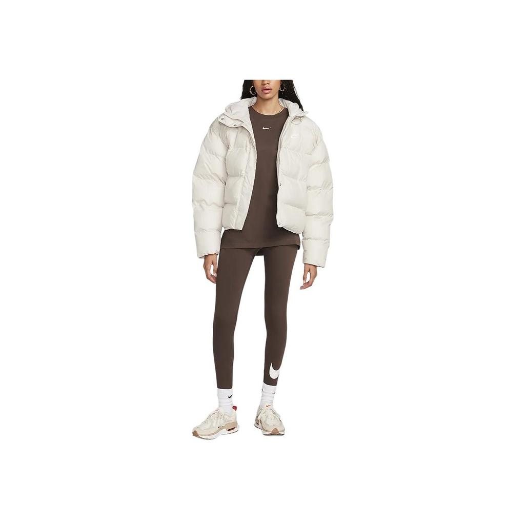 Nike Logo Print Solid Color Outdoor Casual Sports Crew Neck Short Sleeve T-Shirt Women T-Shirts Baroque-Brown FD4150-238