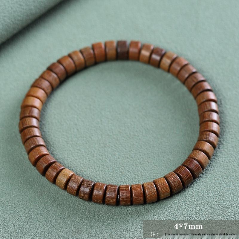 Indonesian Gold Star Rosewood Buddhist Prayer Beads Bracelet