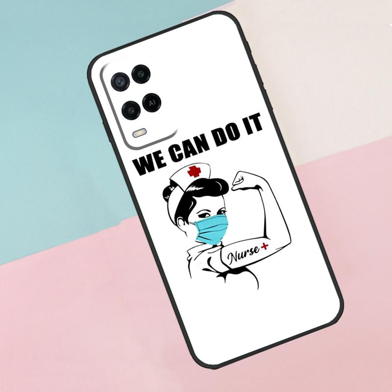 Cartoon Medicine Doctor Nurse For Oppo A16 A76 A96 A15 A80 A60 A40 A94 A54 A98 A78 A18 A38 A58 A17 A77 A74 A57S Phone Case