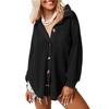 Women S Loose Fit Waffle Knit Long Sleeve Casual Commute Shirt