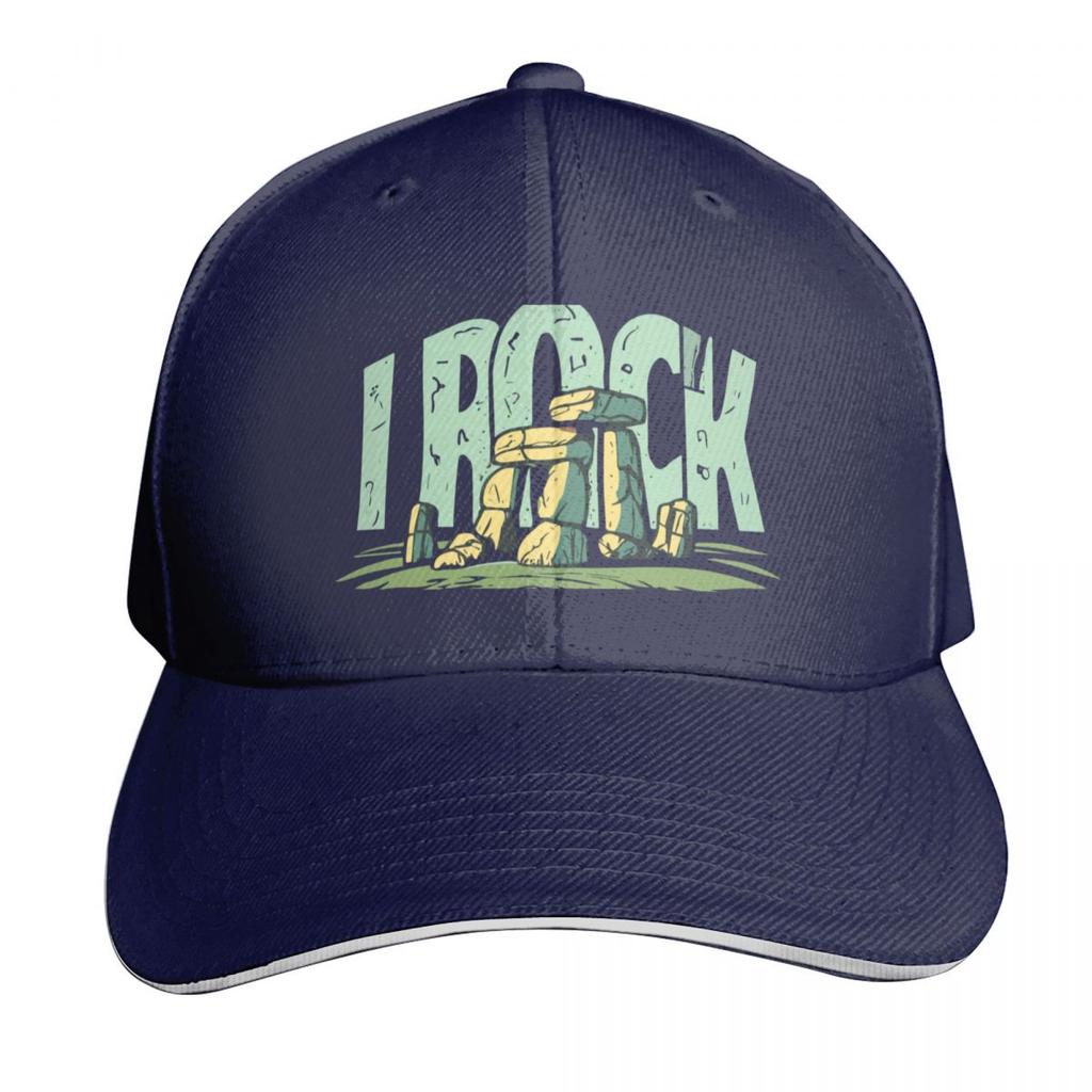 I Rock Stonehenge Stones Historical Design Baseball Cap Thermal Visor Tea Hat Rugby Sailor Cap for Unisex Women Unisexs